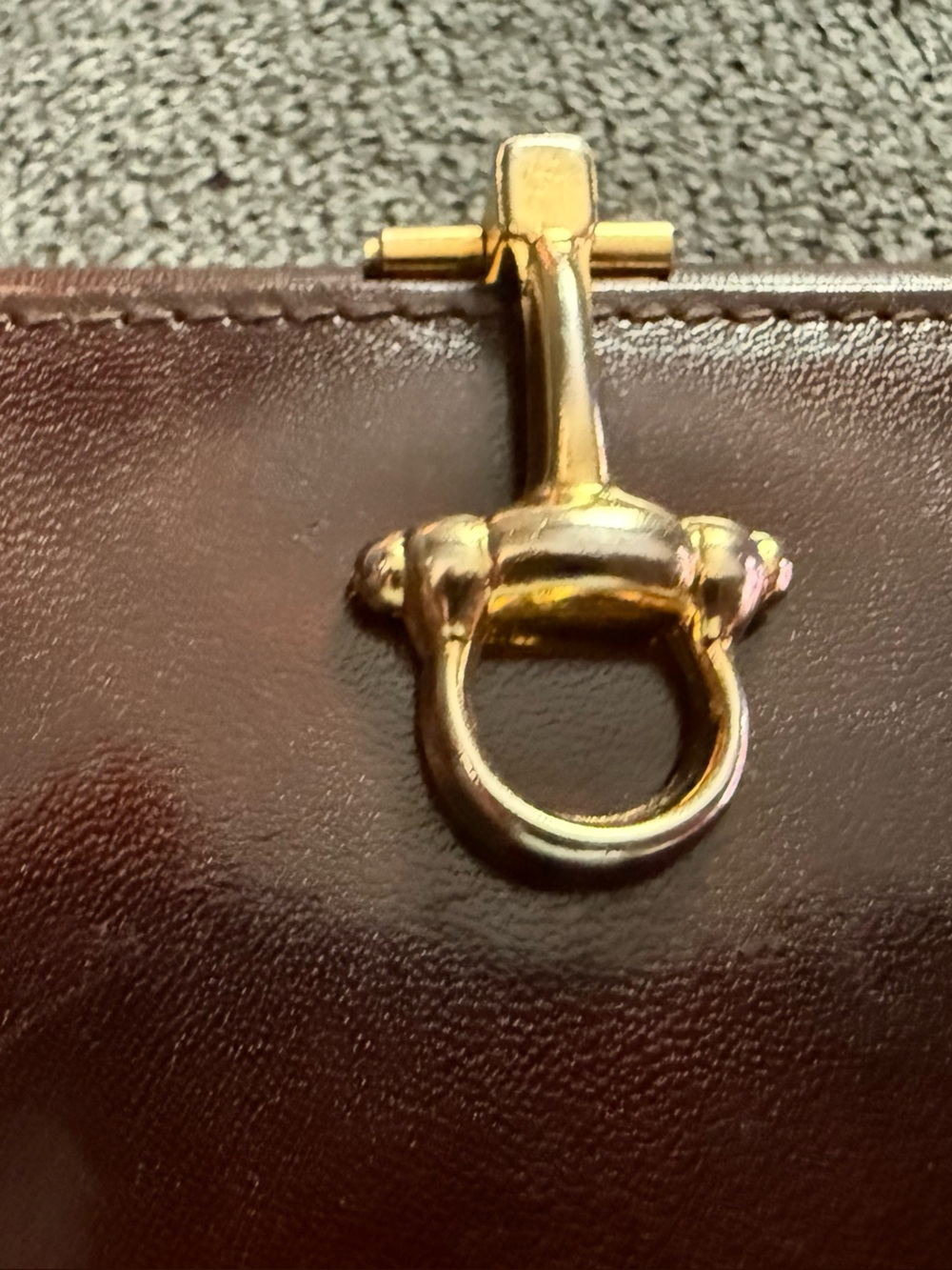 Fantoni Italian Woman’s Brown Leather Clutch Wallet with Gold Hardware - Picture 2 of 7